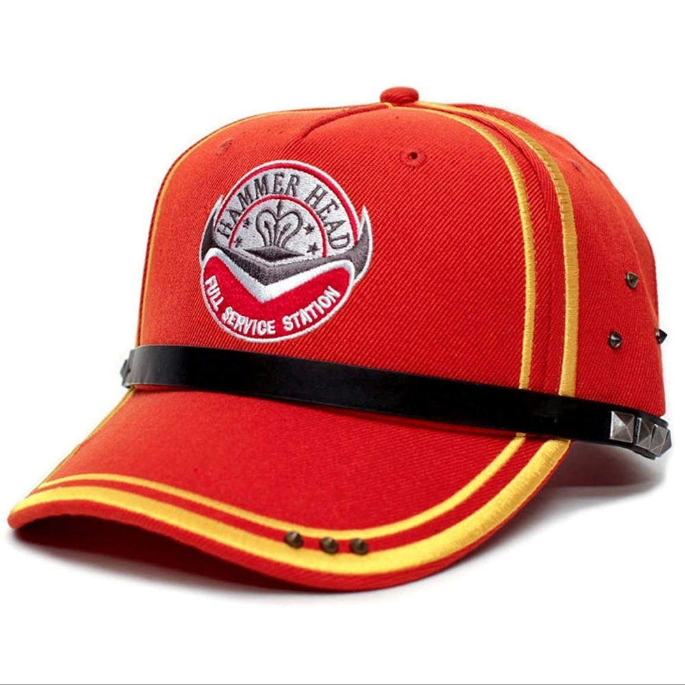 Hammer Head Hat Final Fantasy XV 15 Cindy Aurum Unisex Cap Orange Retro Vintage